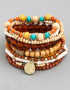 Boho-beaded stacked bracelets